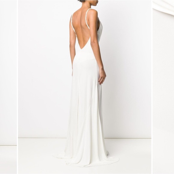 NWT Emilio Pucci White Knot Detail Sexy Wedding Dress Runway Gown US 10 IT 44 - Picture 3 of 16